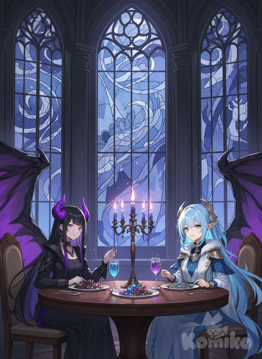 Dinner together (Collab with @The queen of darkness)