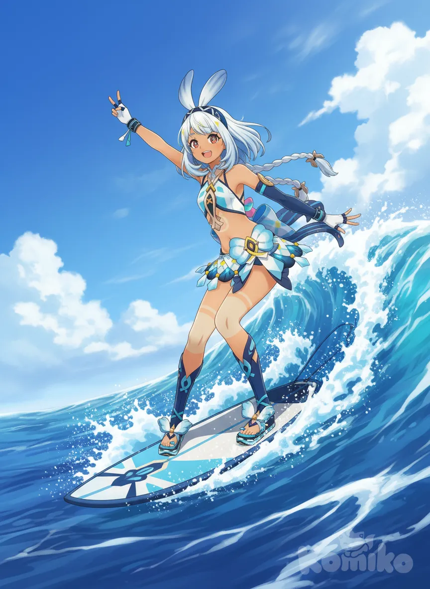@Mualani_(Genshin_Impact), surfing like an idol