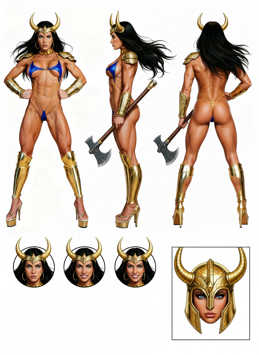 Barbarian warrior woman 