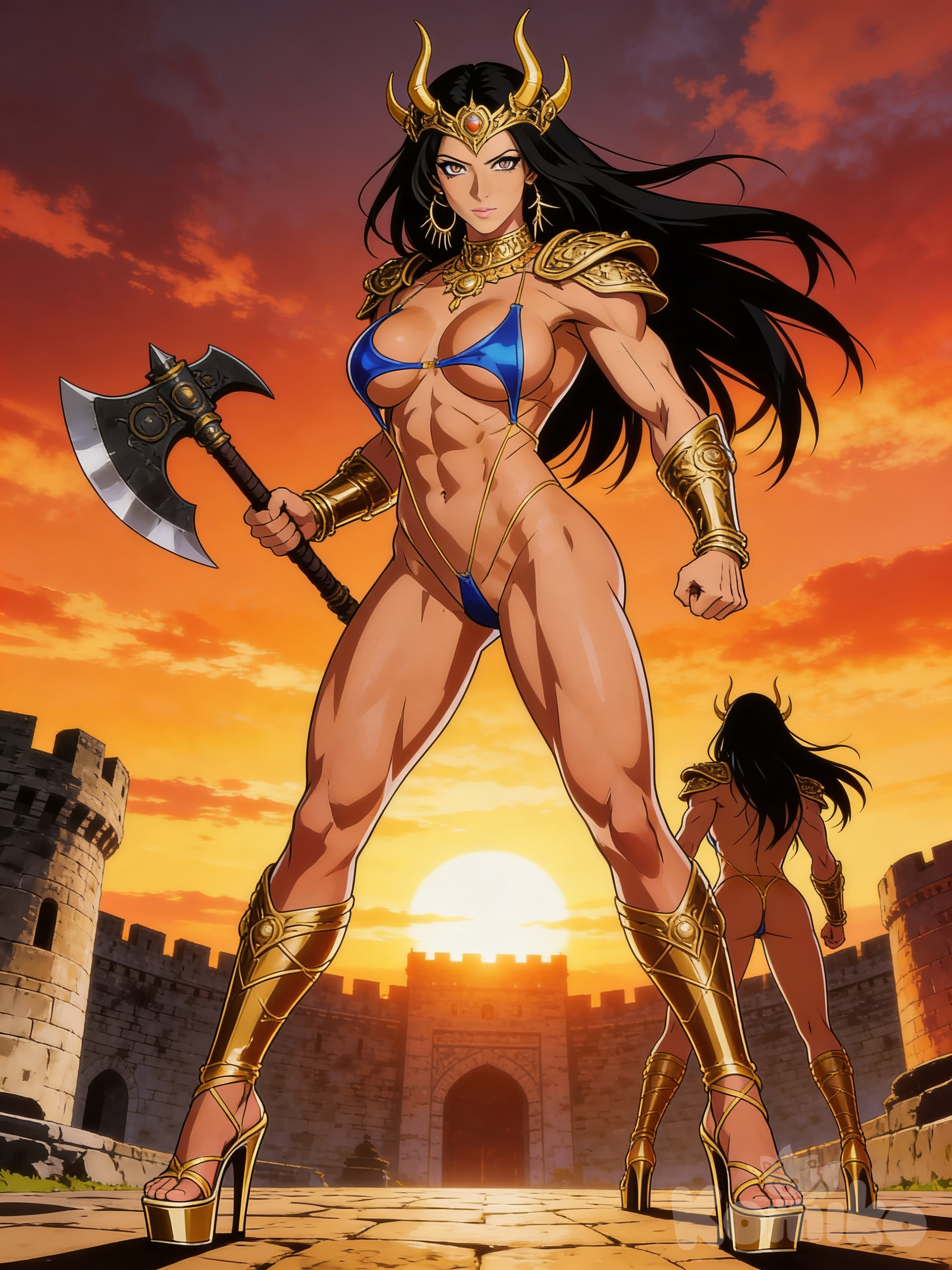 Barbarian warrior woman 