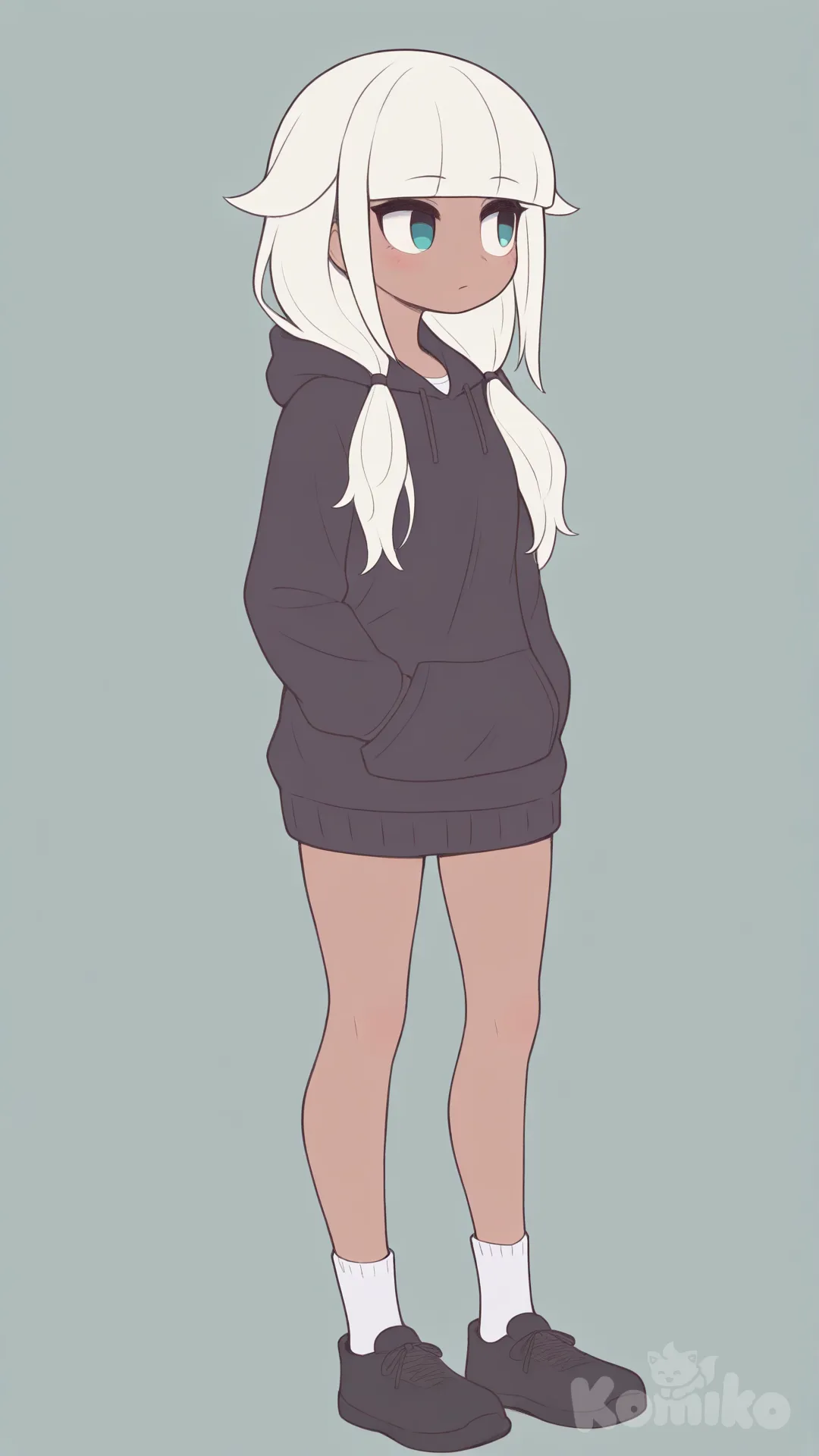 full body, looking away, [pop-toon-style], Yonaga Angie