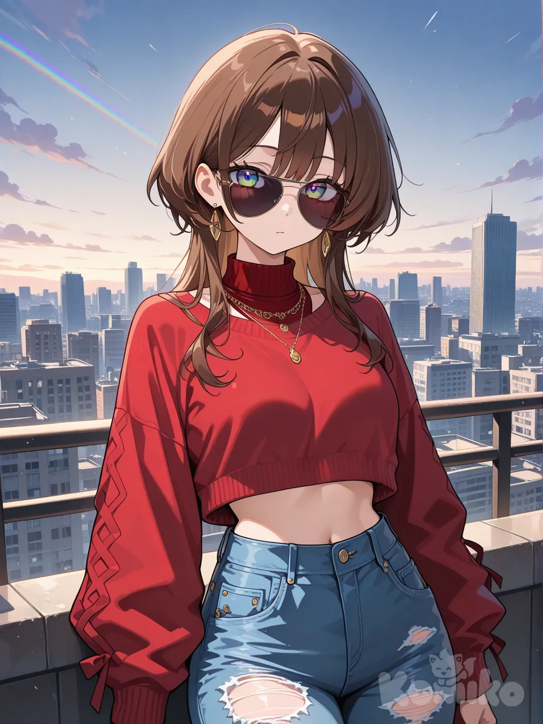 Sunset Meets City Lights