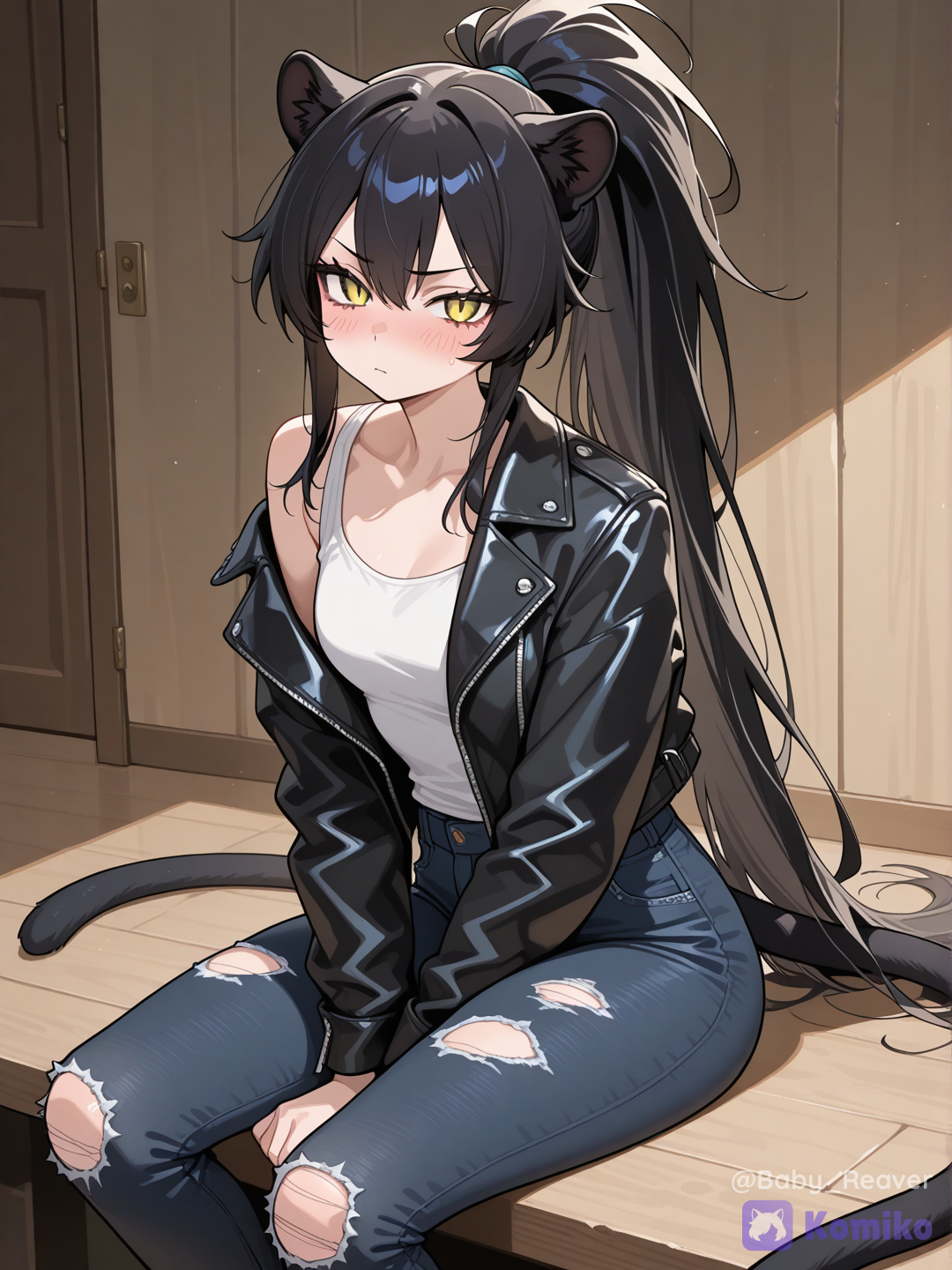 Panther depiction! New OC...? For Grace btw :3 Get lots of sleep!