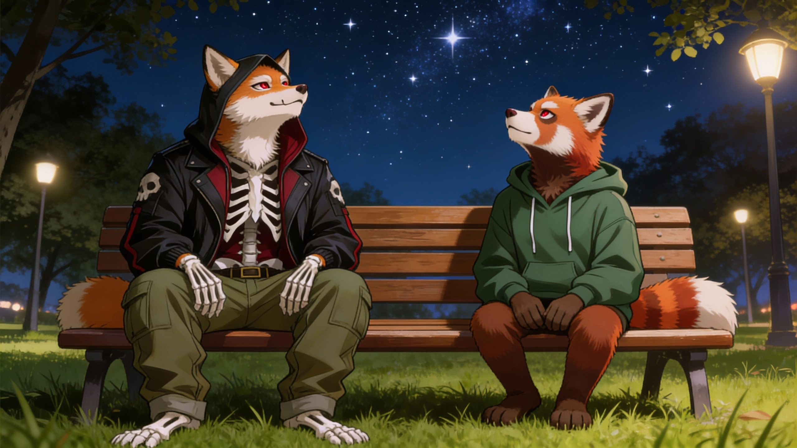 Looking at the stars.