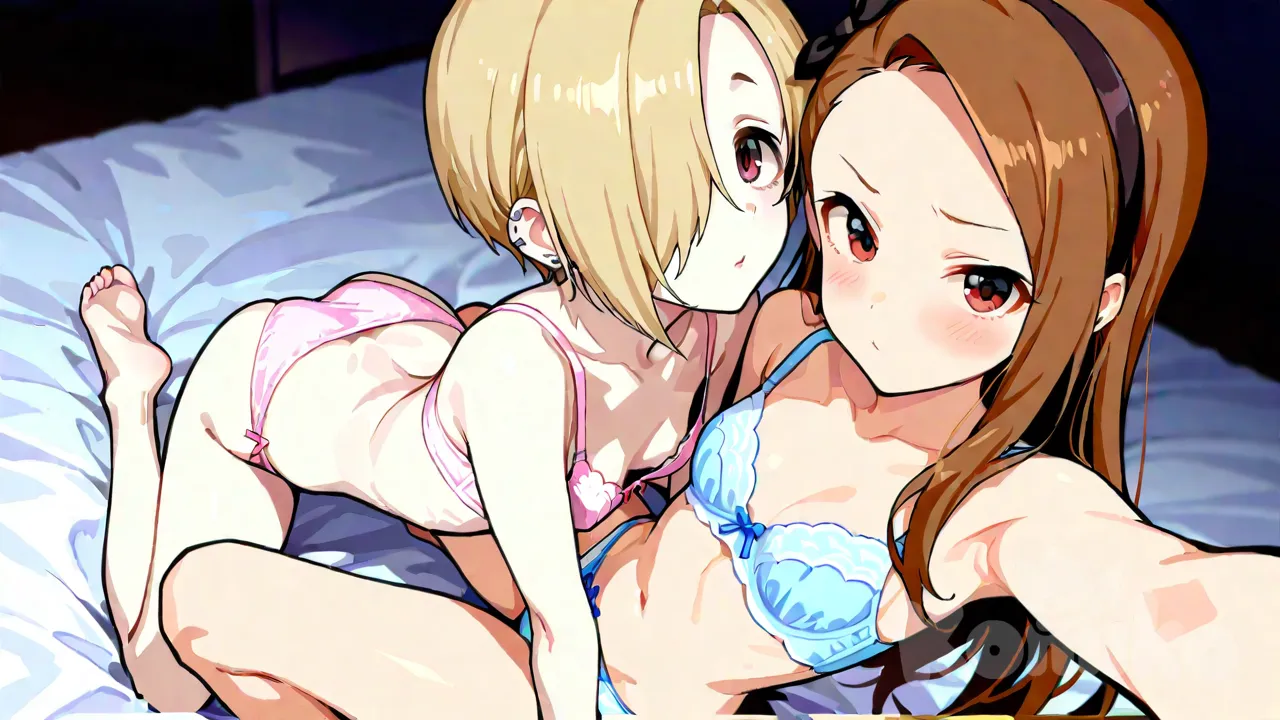 2girls, seductive pose, minase iori, shirasaka koume, bra, panties, selfie, full body, idolmaster, idolmaster cinderella girls, idolmaster (classic)