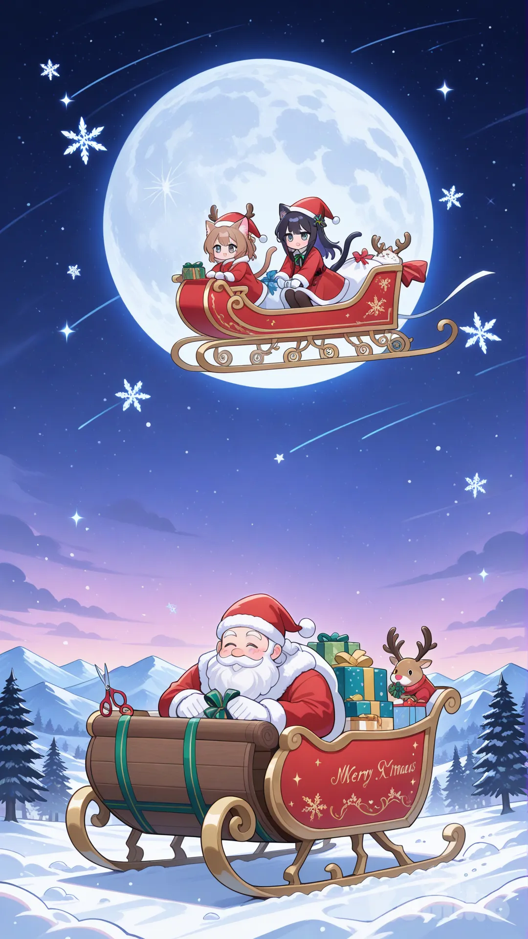 和圣诞老人一起送礼物咯