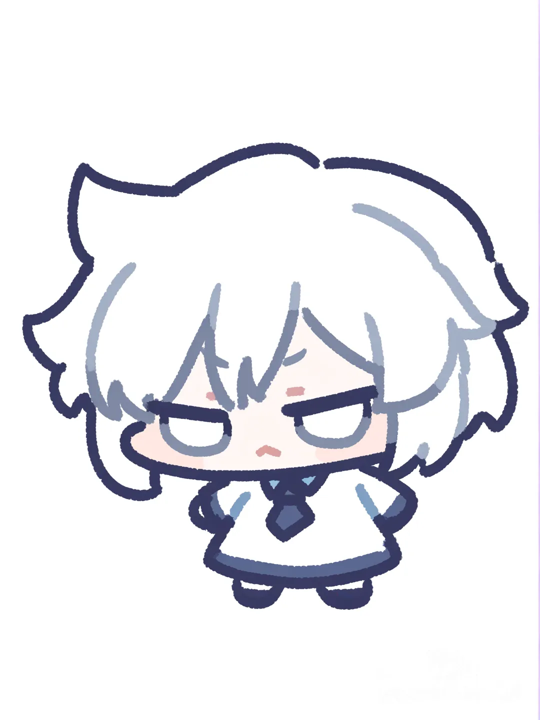 chibi, girl, padoru, miyabi, [chibi-sticker-style]