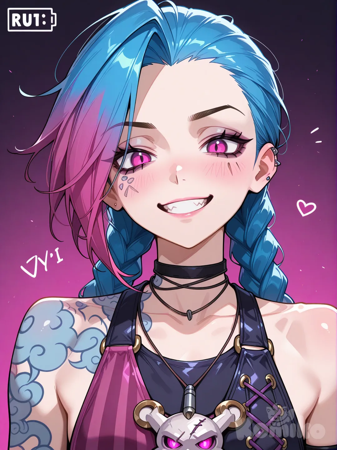 Jinx put pink in her hair to be like vi