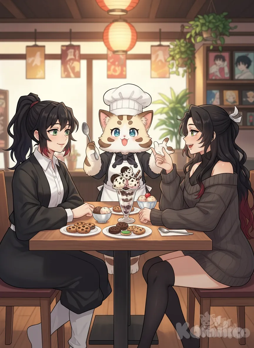 I tried to make Cookies_Cream<3, my OC ray and Muichiro it looks ok sadly not what I was hoping for but ya