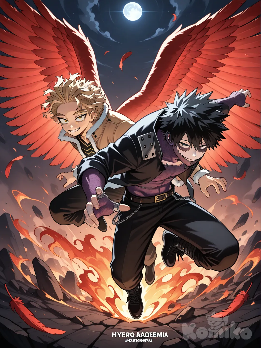 @Hawks_(Boku_No_Hero_Academia), @Dabi_(Boku_No_Hero_Academia)