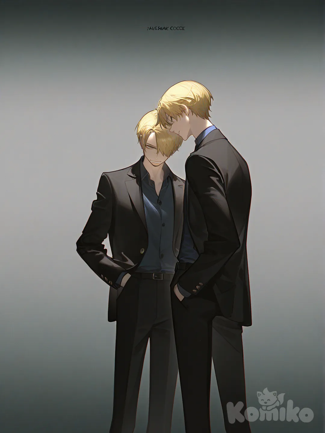 @Sanji_(One_Piece), @Sabo_(One_Piece), [high-contrast-glossy-style]