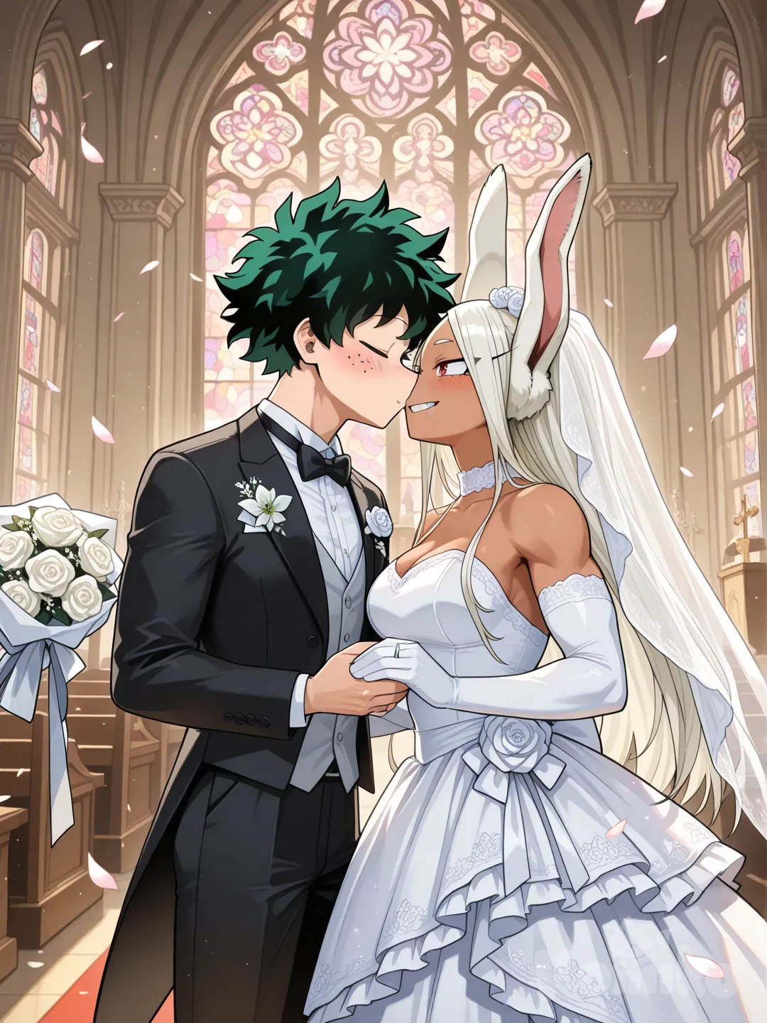 Mirko and izuku Midoriya having a Wedding