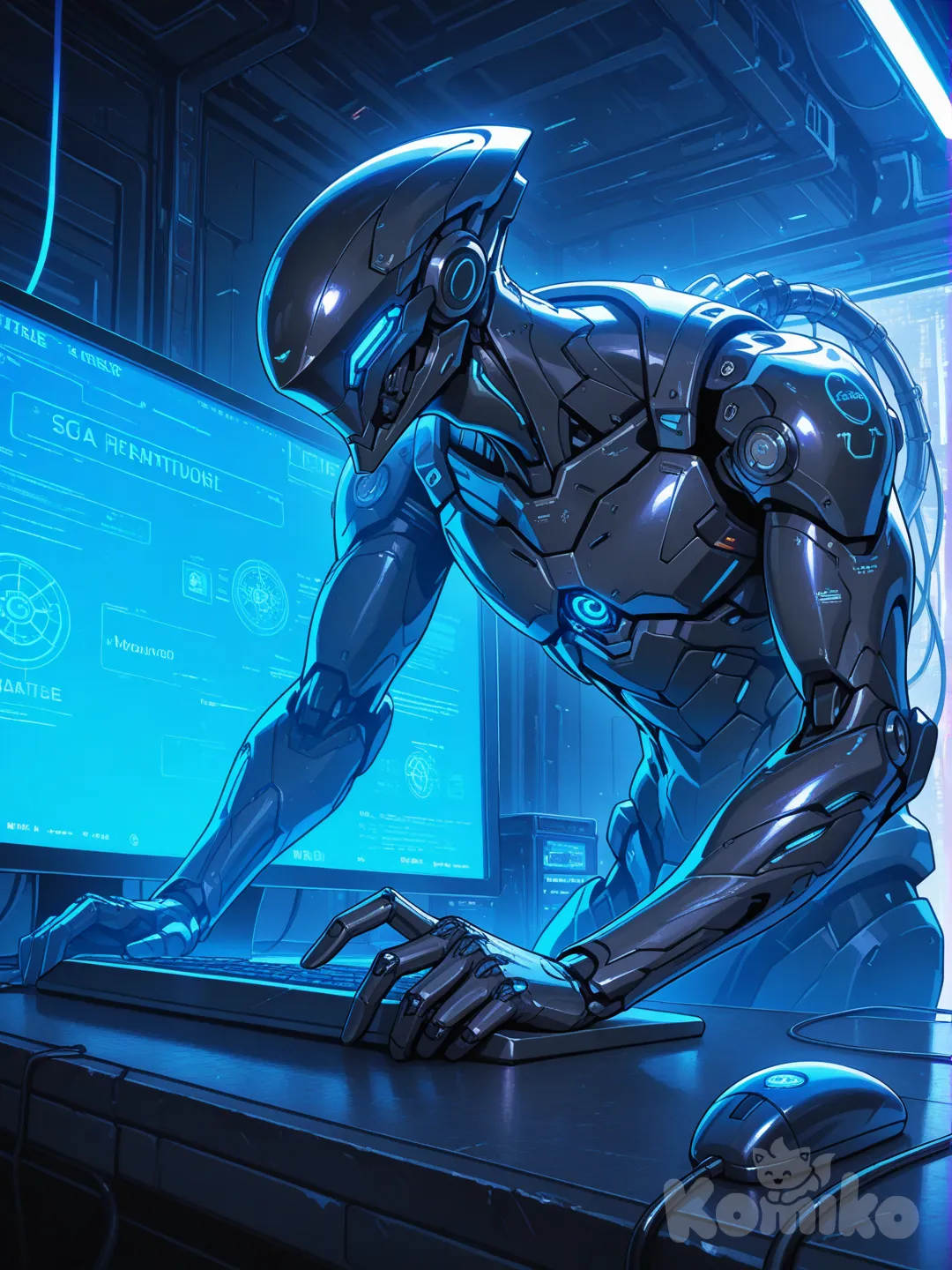 computer mouse, estilo futurista