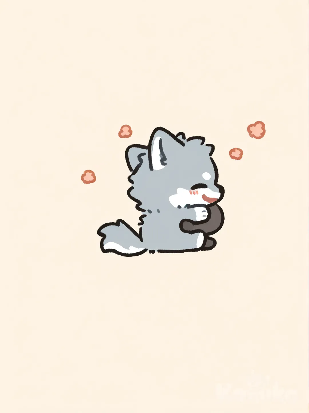 Furry art style, wolf furry, 2people, hugging, smile, laughing, full body, [mini-chibi-style]