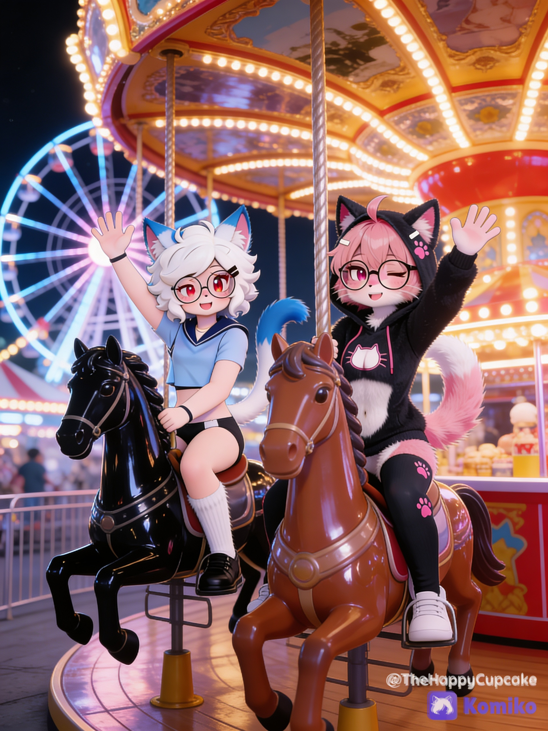 Finn & Winky Carousel Adventure! 🎠😺