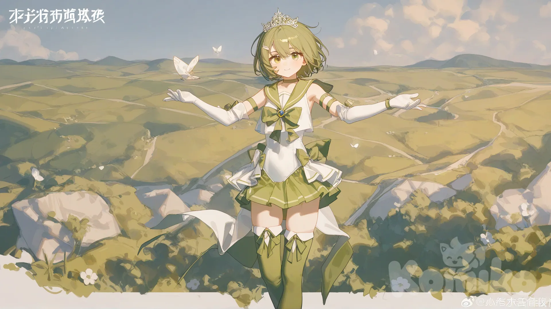 anime girl, elegant pose, beautiful anime artwork, illustration, @sailor-neos-ye5r ,Ani, [lacquered-illustration-style]