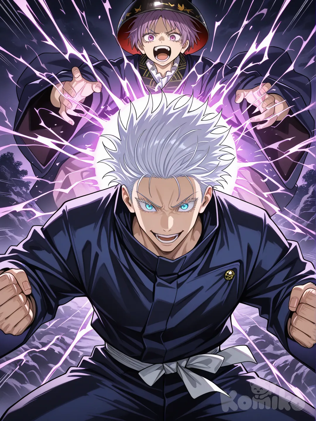 Satoru Gojo vs Ryomen Sukuna in manga framesjjk jujutsu kaisen