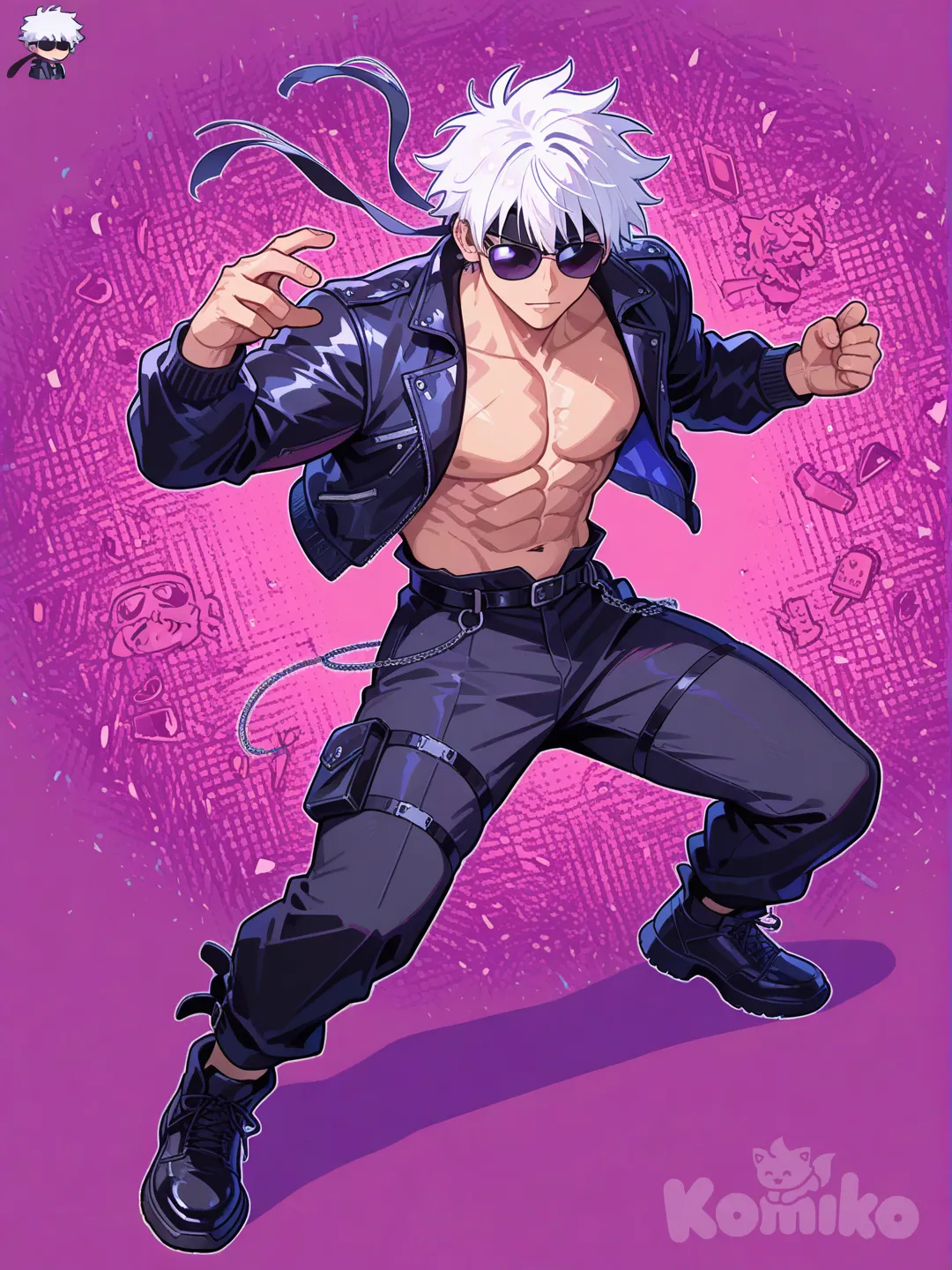 Pixel Gojo Satoru hero game