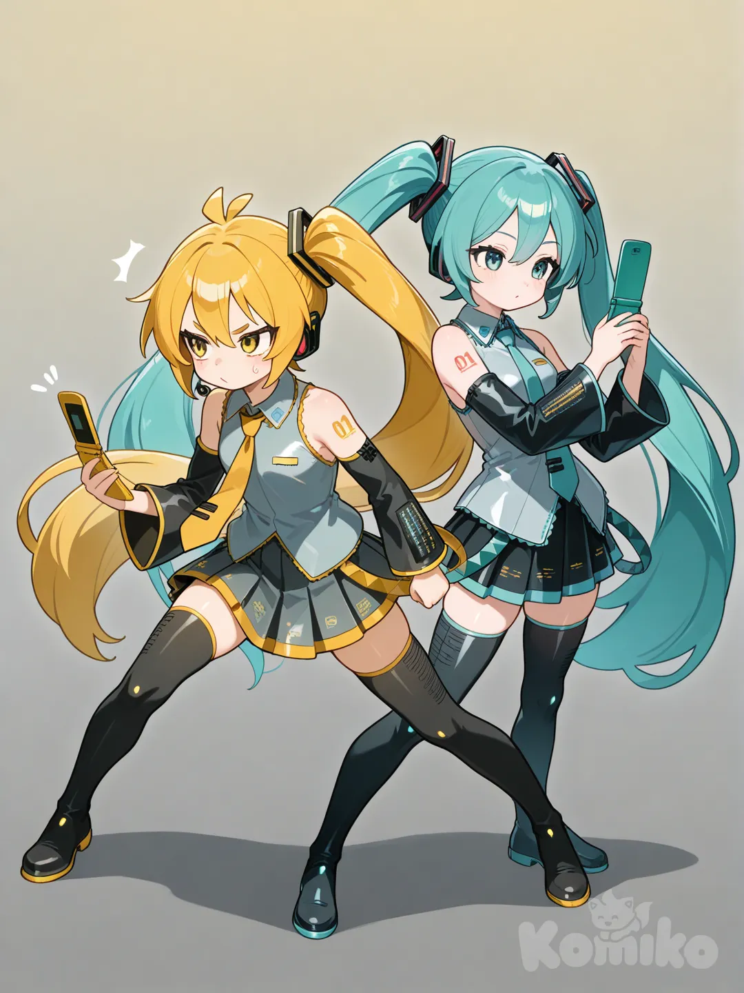 Akita Neru and Hatsune Miku!!!