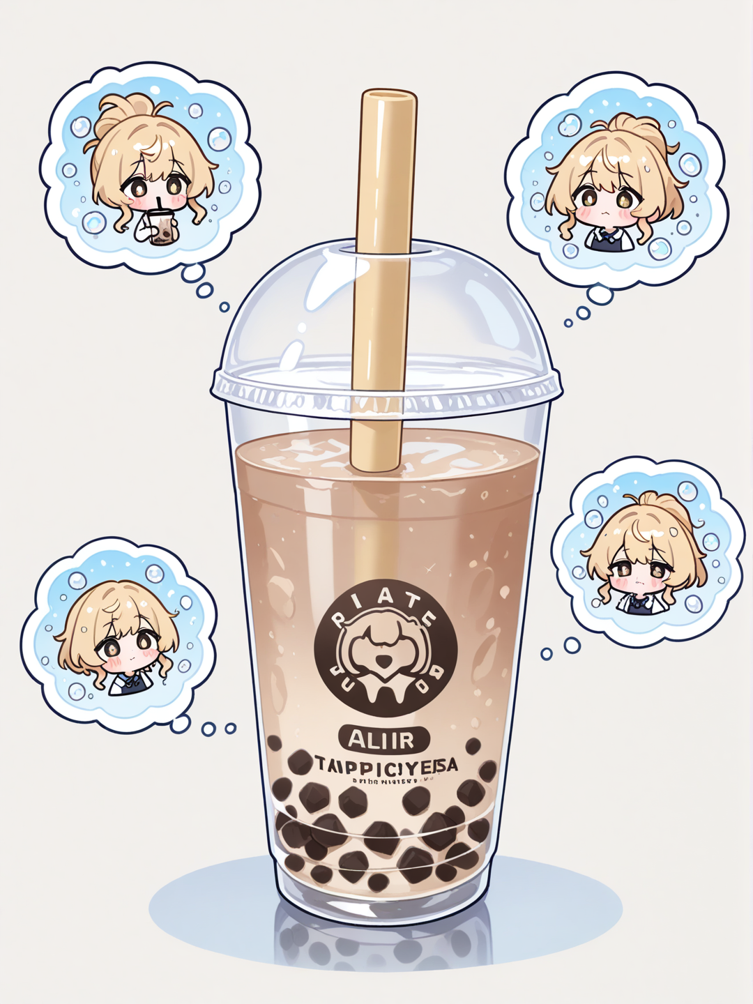 thought bubble, air bubble, bubble tea