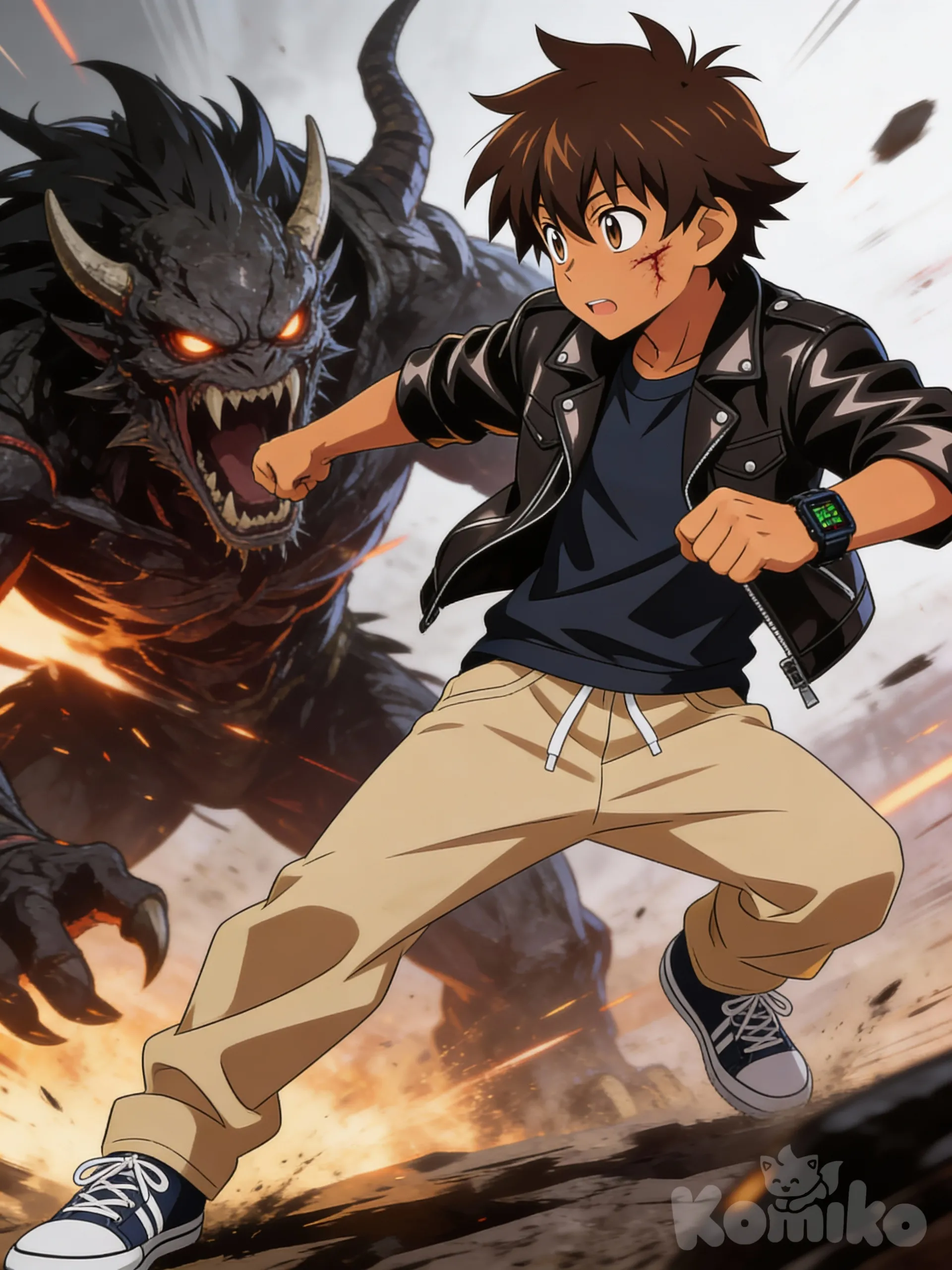 Preston taking on a monstrosity