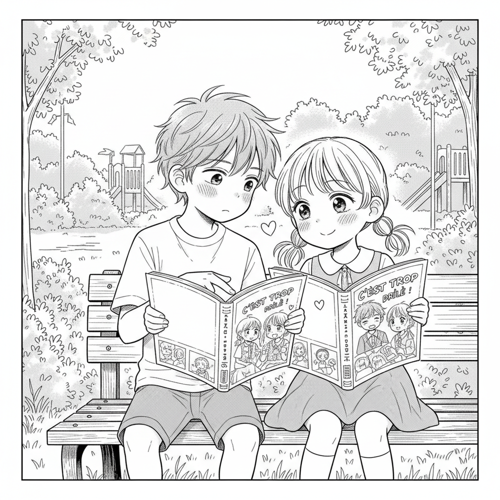 deux enfants tombe amoureux