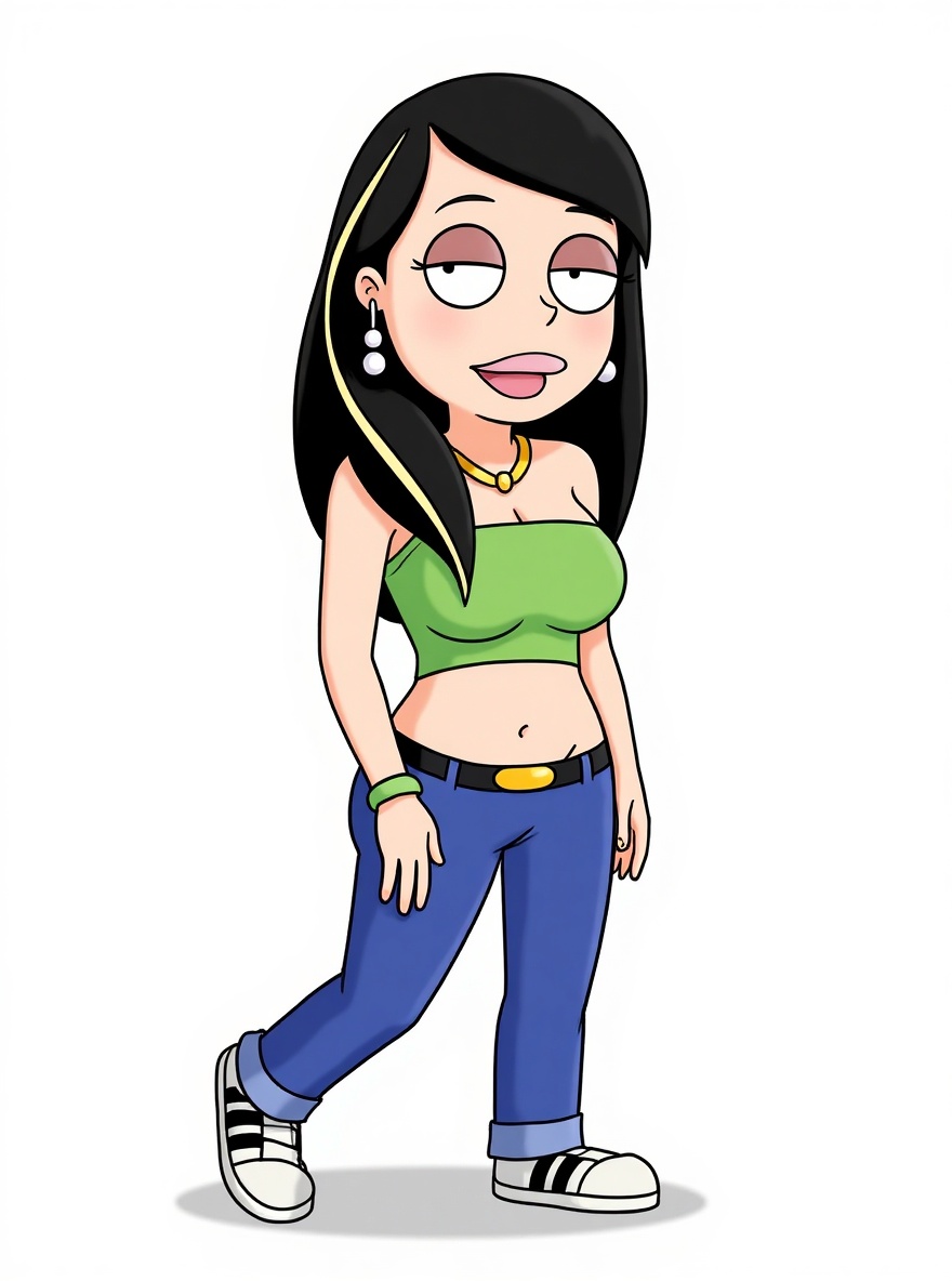 single character, full body, looking at viewer, anime style, simple background, white background