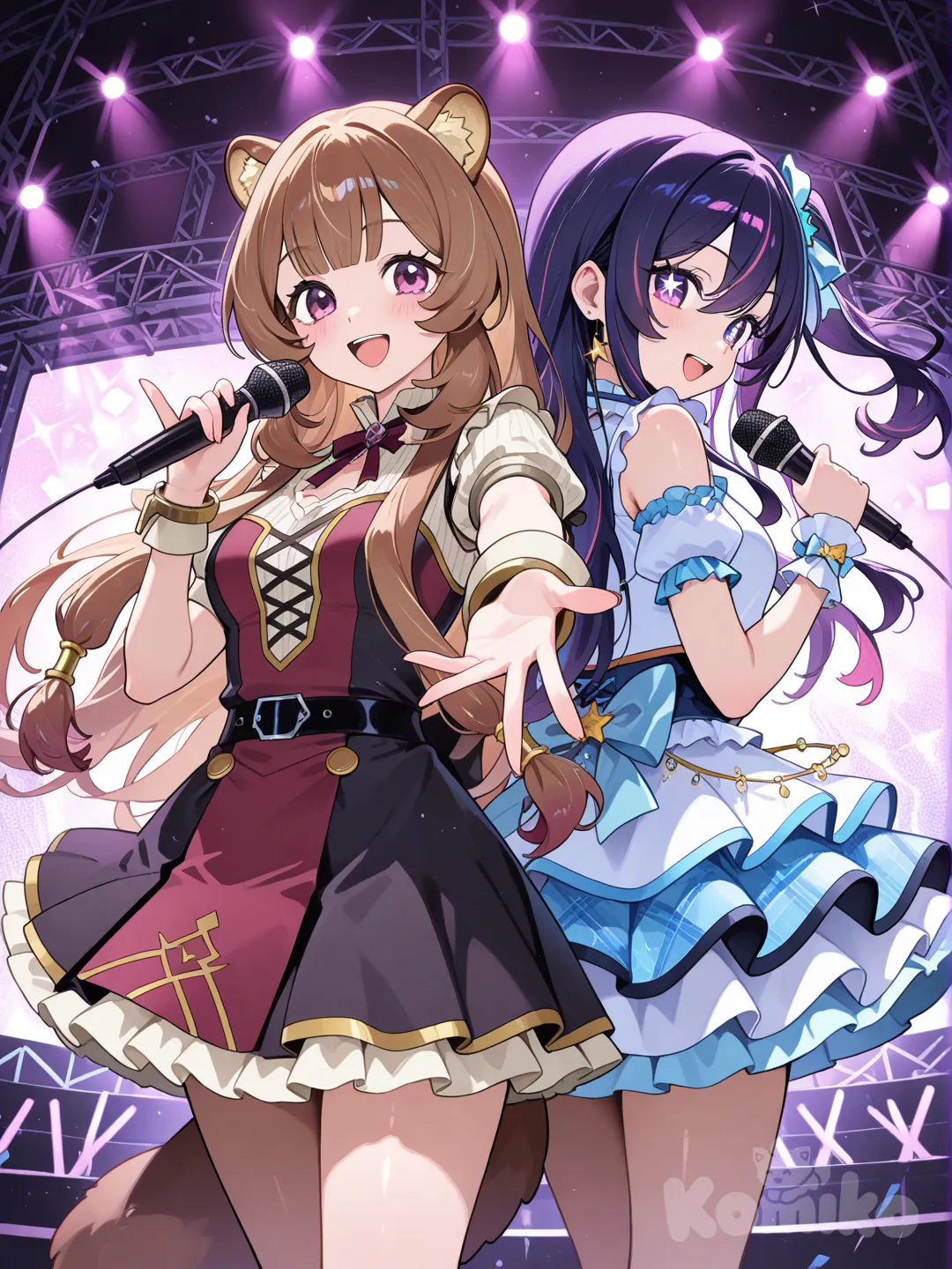 Raphtalia y Ai Hoshino Idols