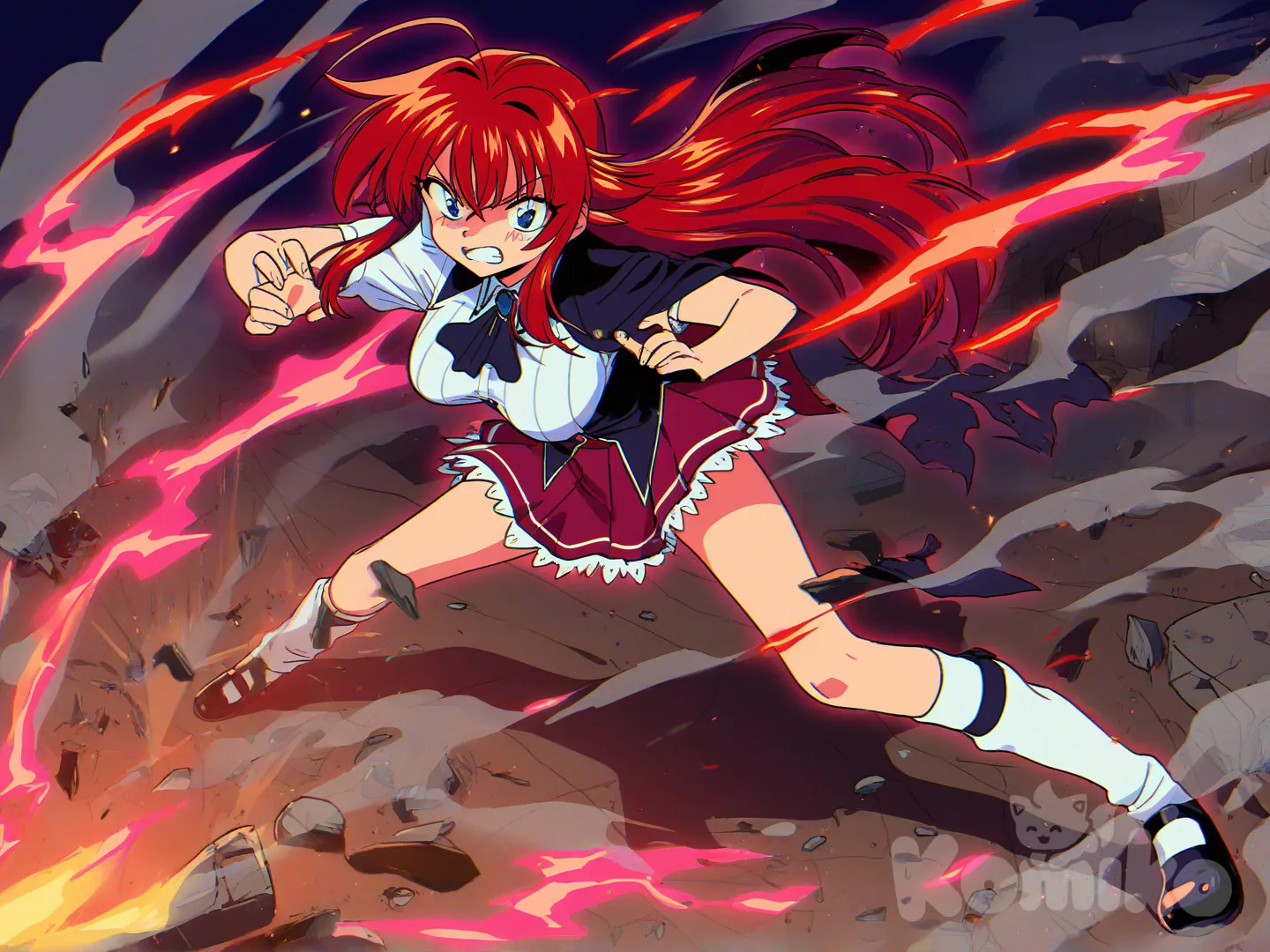 Rias Gremory al estilo de los 90's