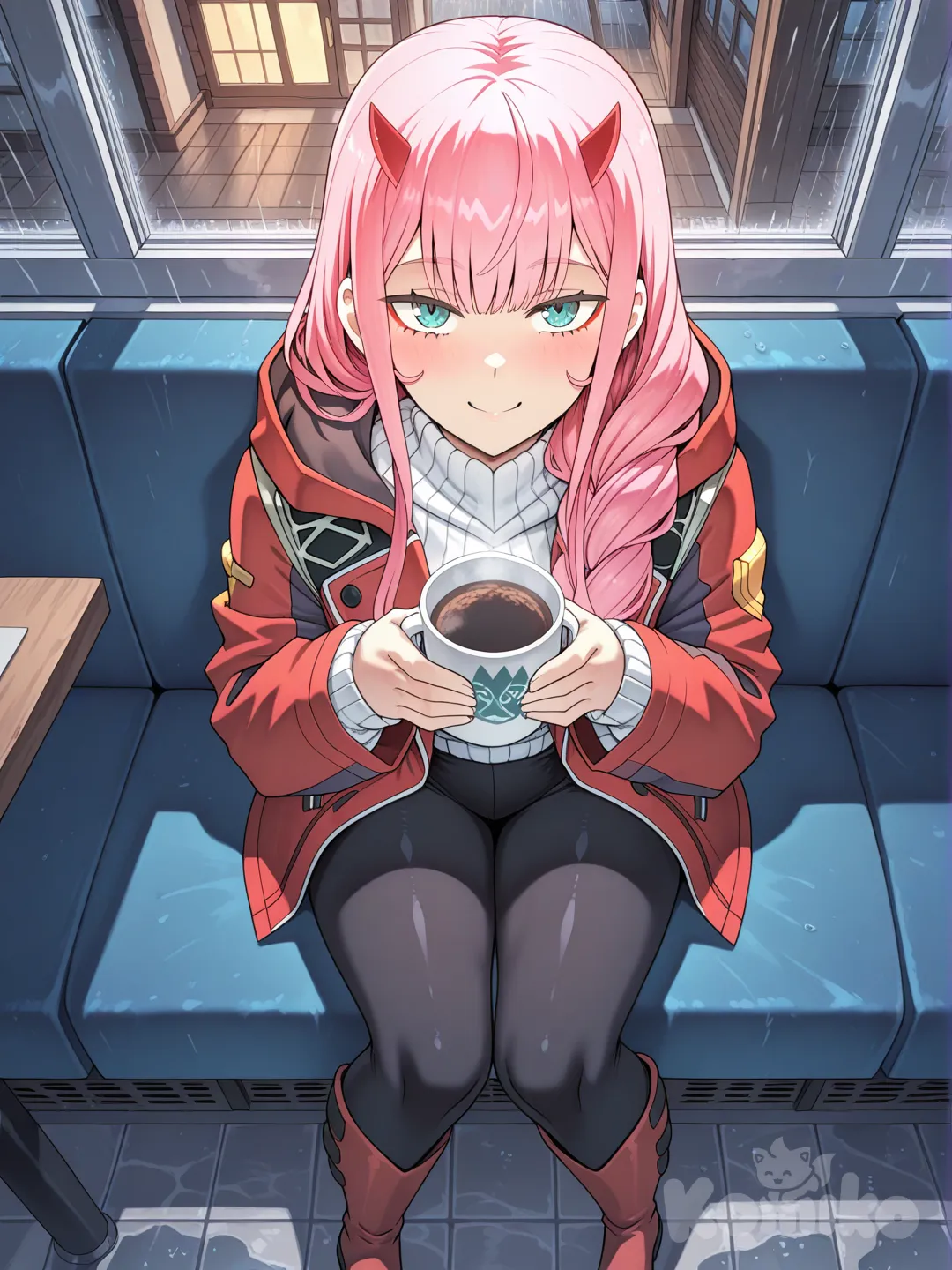 Zero Two: tarde lluviosa