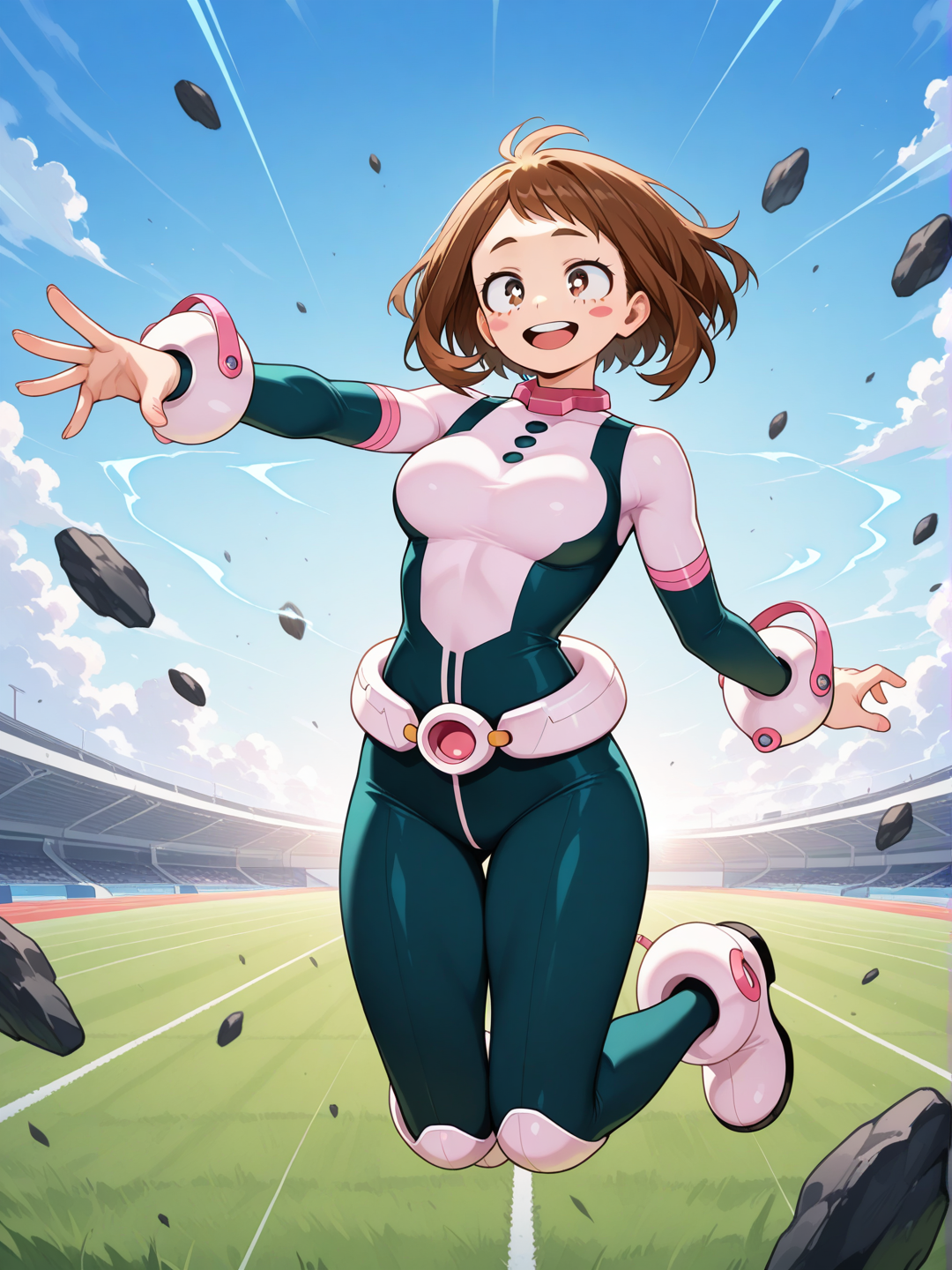 Uraraka: entrenamiento antigravedad 