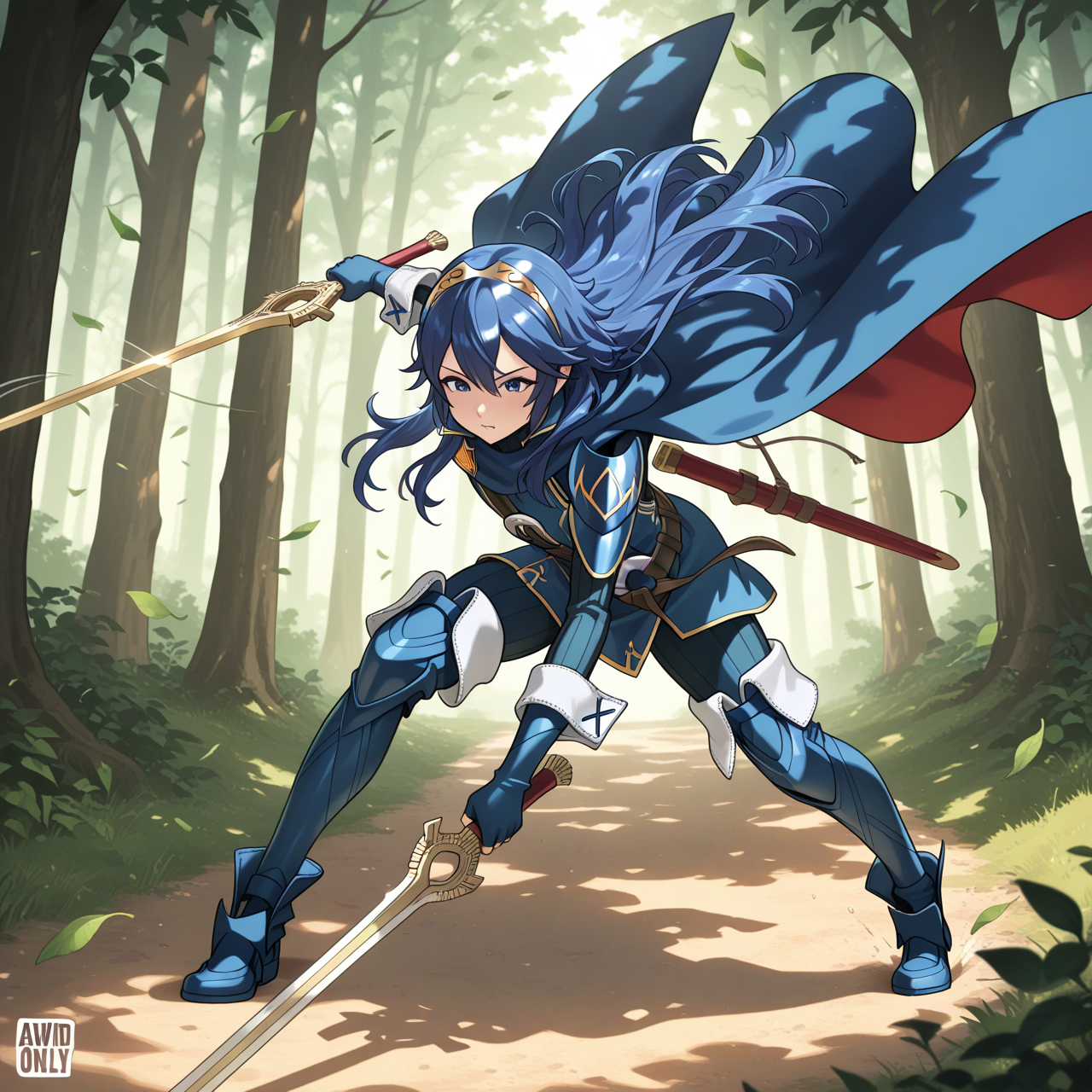 Lucina (fire emblem awakening): Fulgor azul