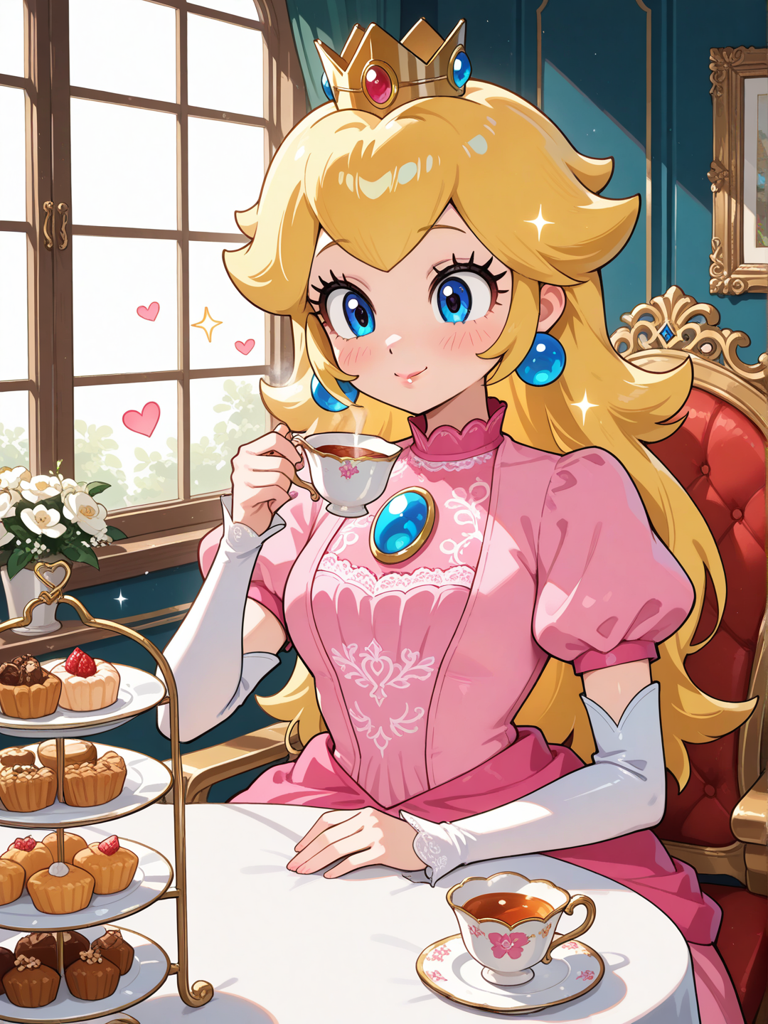 Peach: tarde de té 