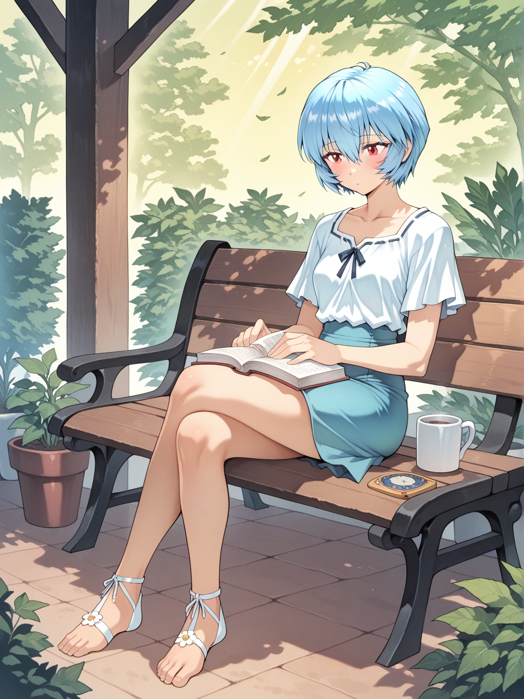 Rei Ayanami: lectura tranquila