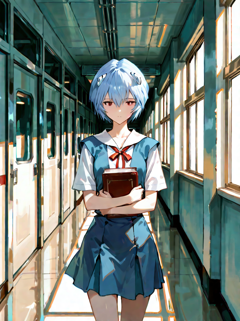 Rei Ayanami: Luz en el pasillo
