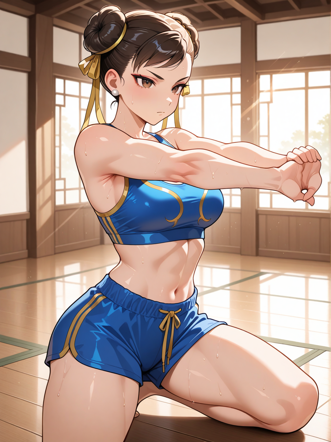 Chun-li: estiramiento antes del combate 