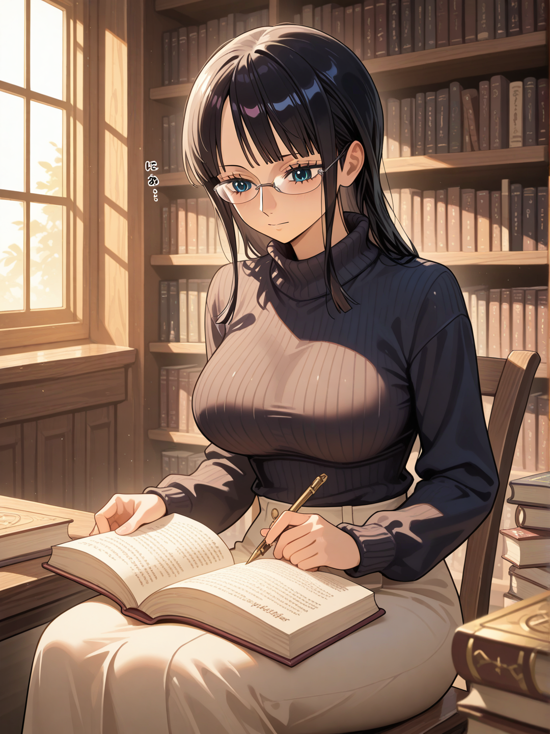 Nico Robin: tarde de lectura 