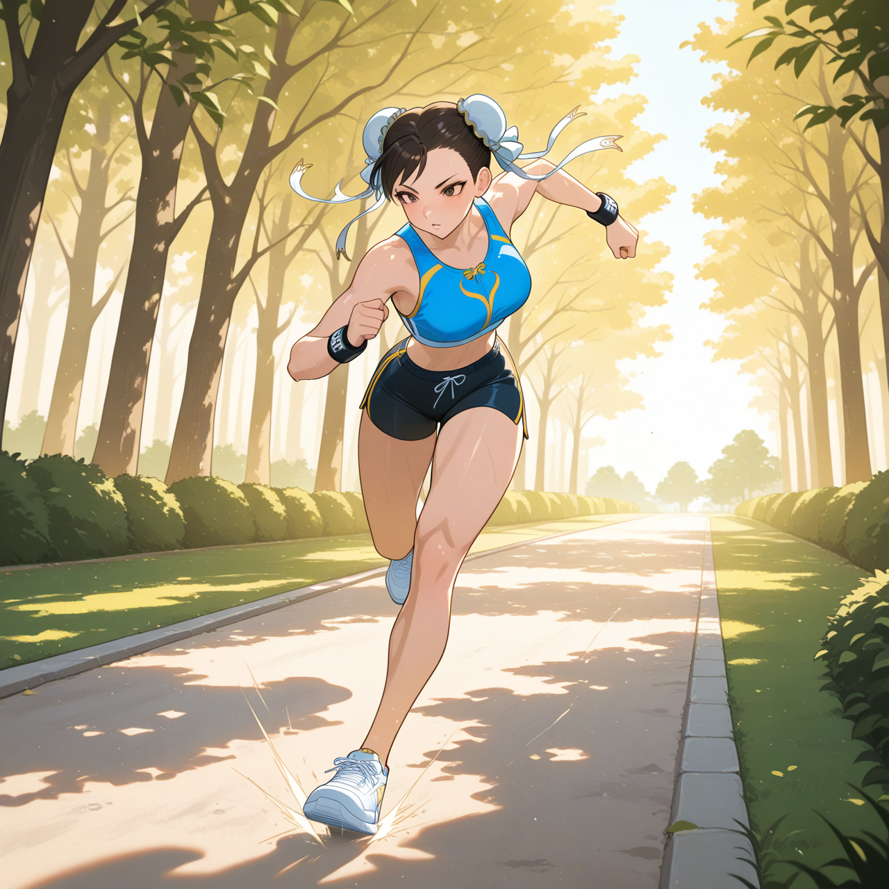 Chun-li: entrenamiento en el parque