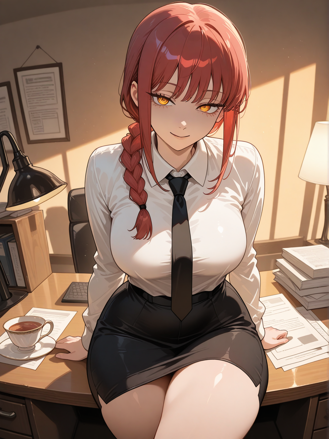 Makima: Tarde en la oficina 