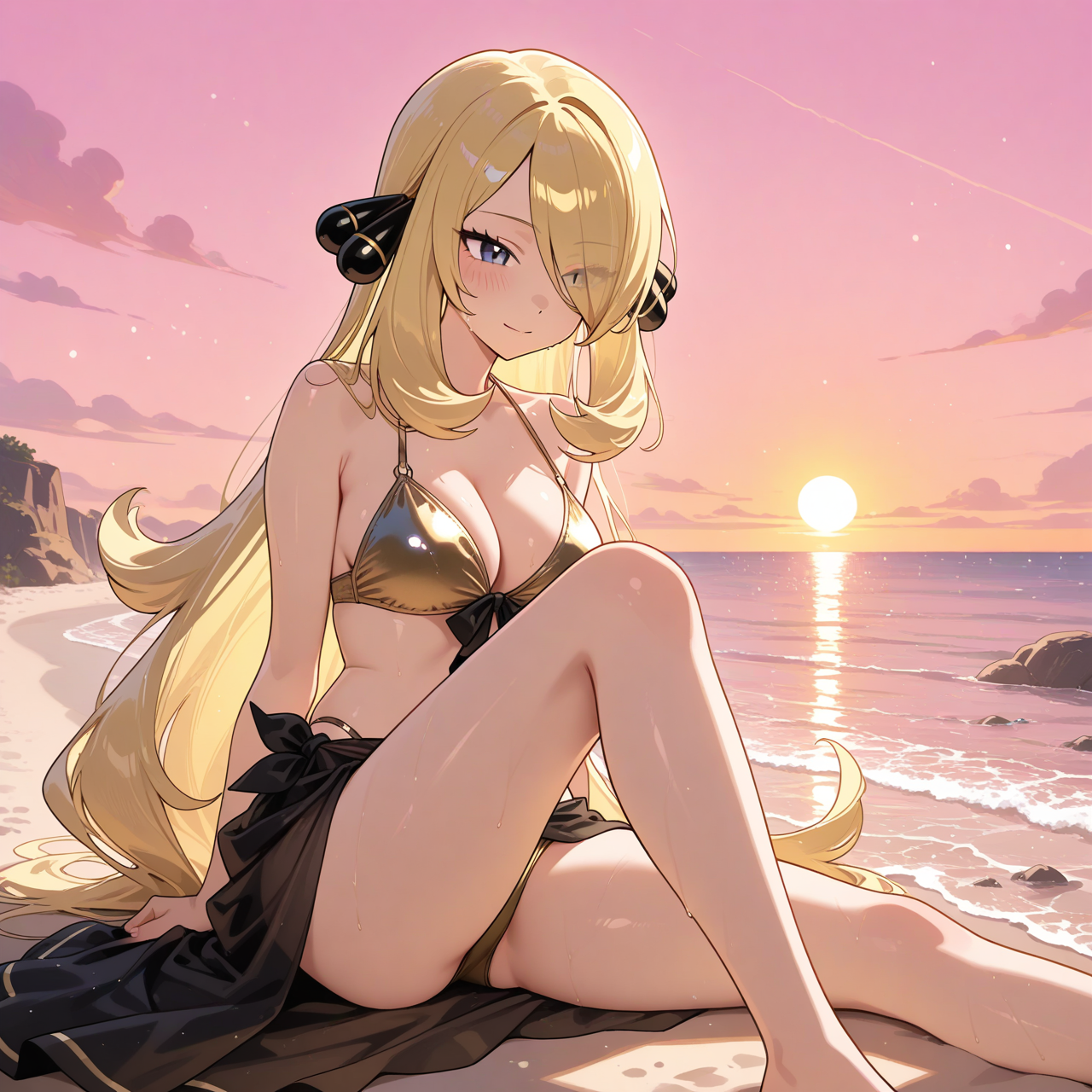 Cynthia: atardecer en la playa 