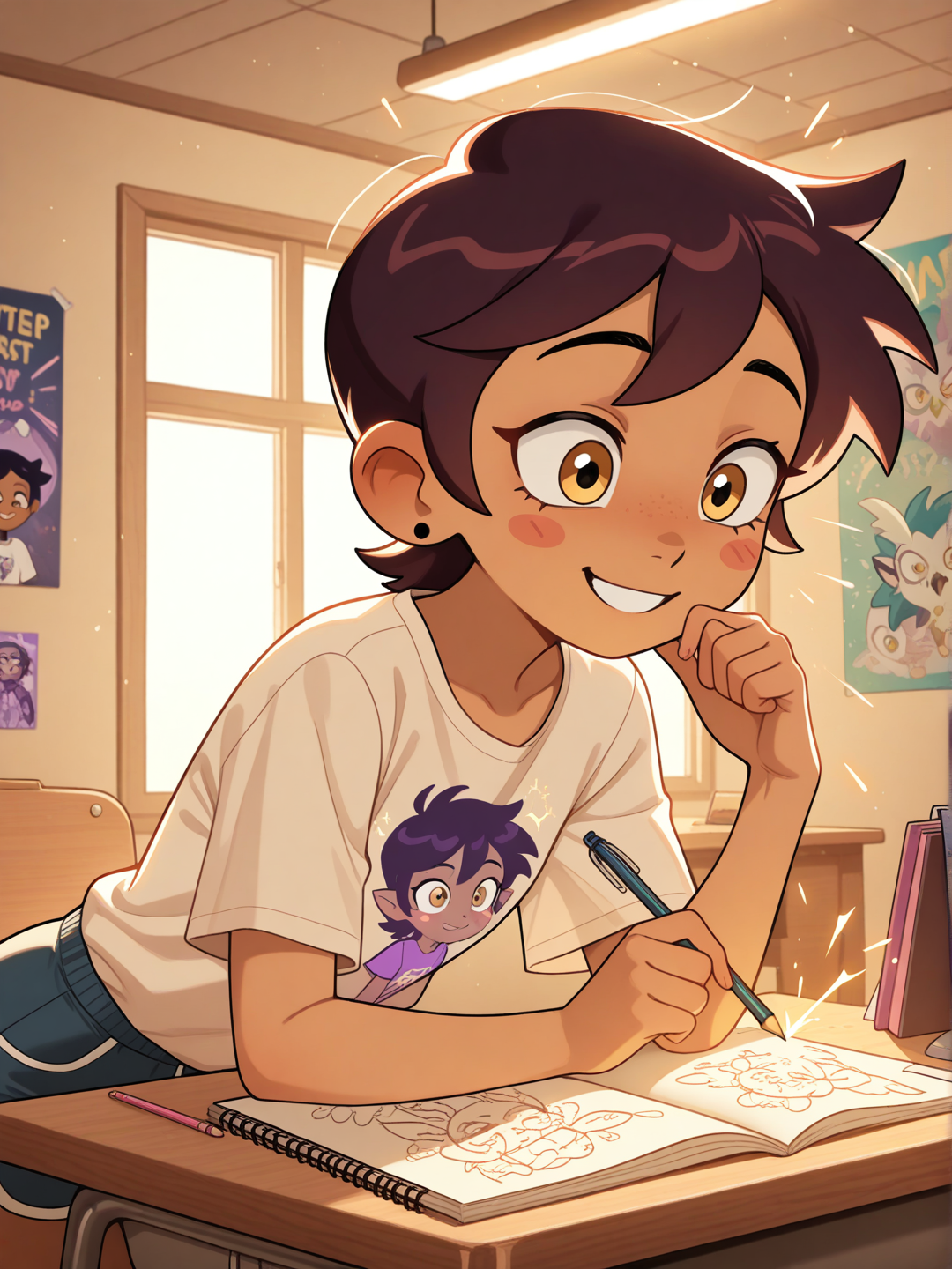 Luz Noceda: sesión de dibujo