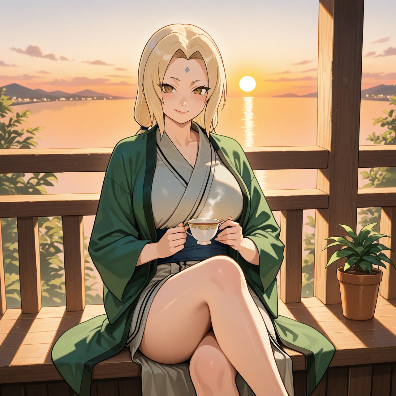 Tsunade: tarde en el balcón 