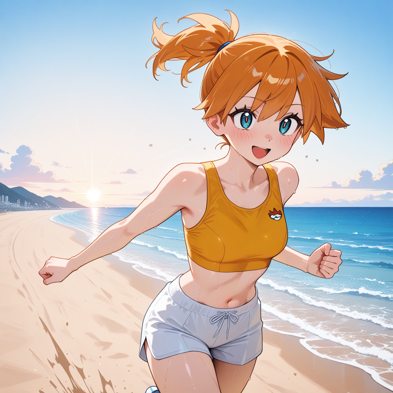 Misty: entrenamiento en la playa 