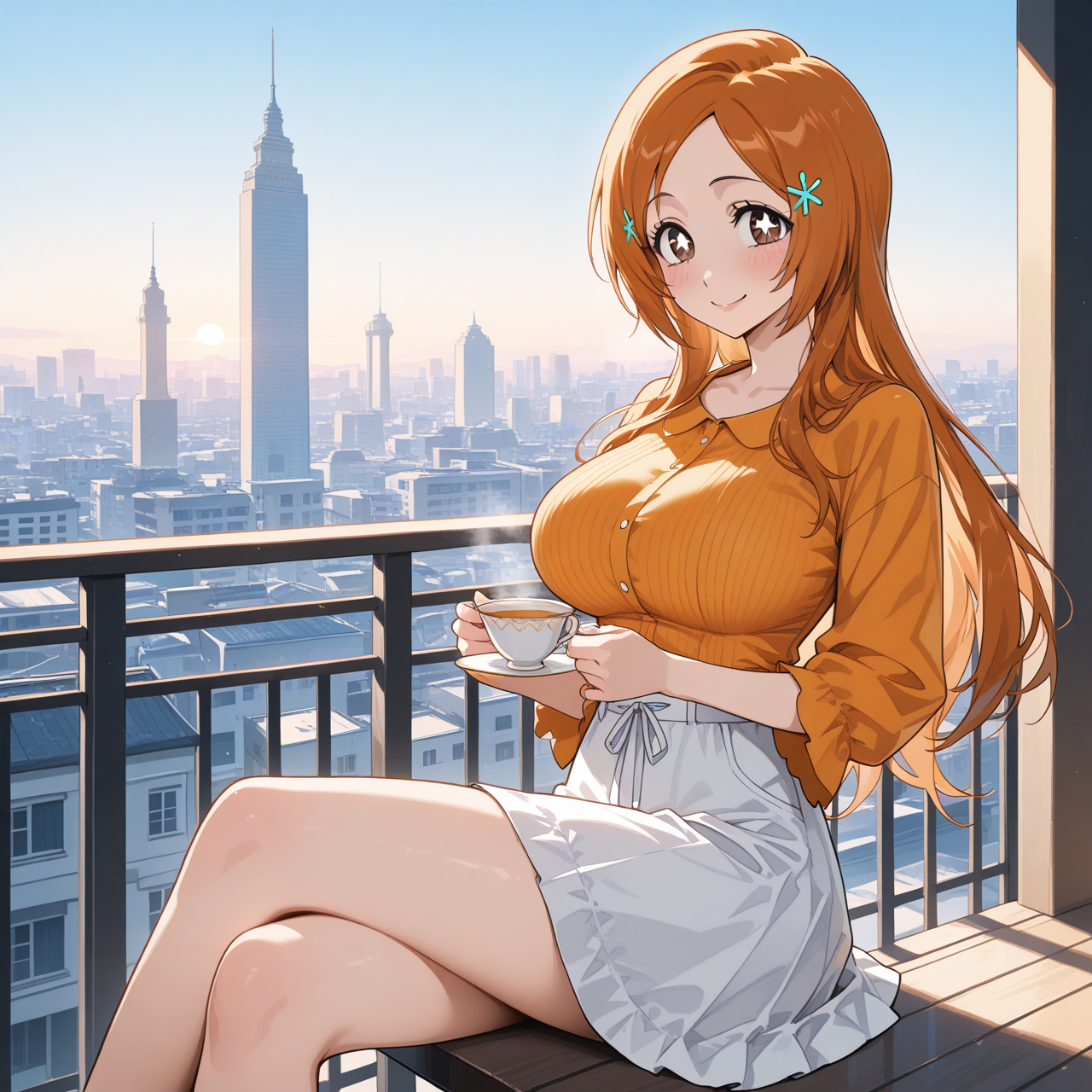 Orihime: Té en el balcón