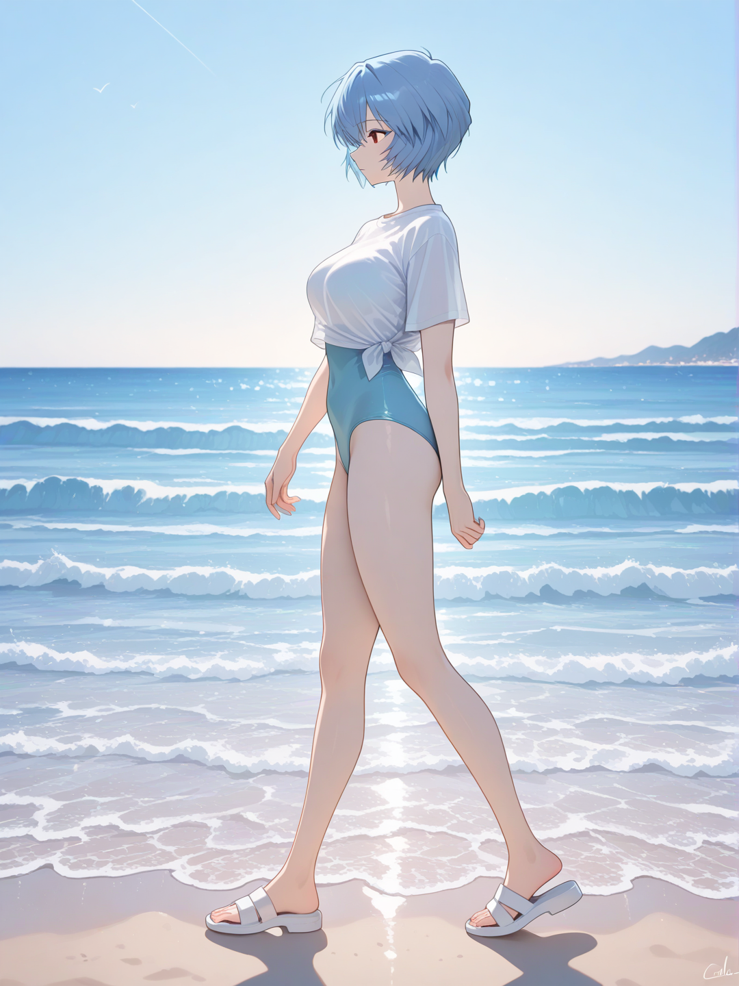 Rei Ayanami: Silencio frente al mar