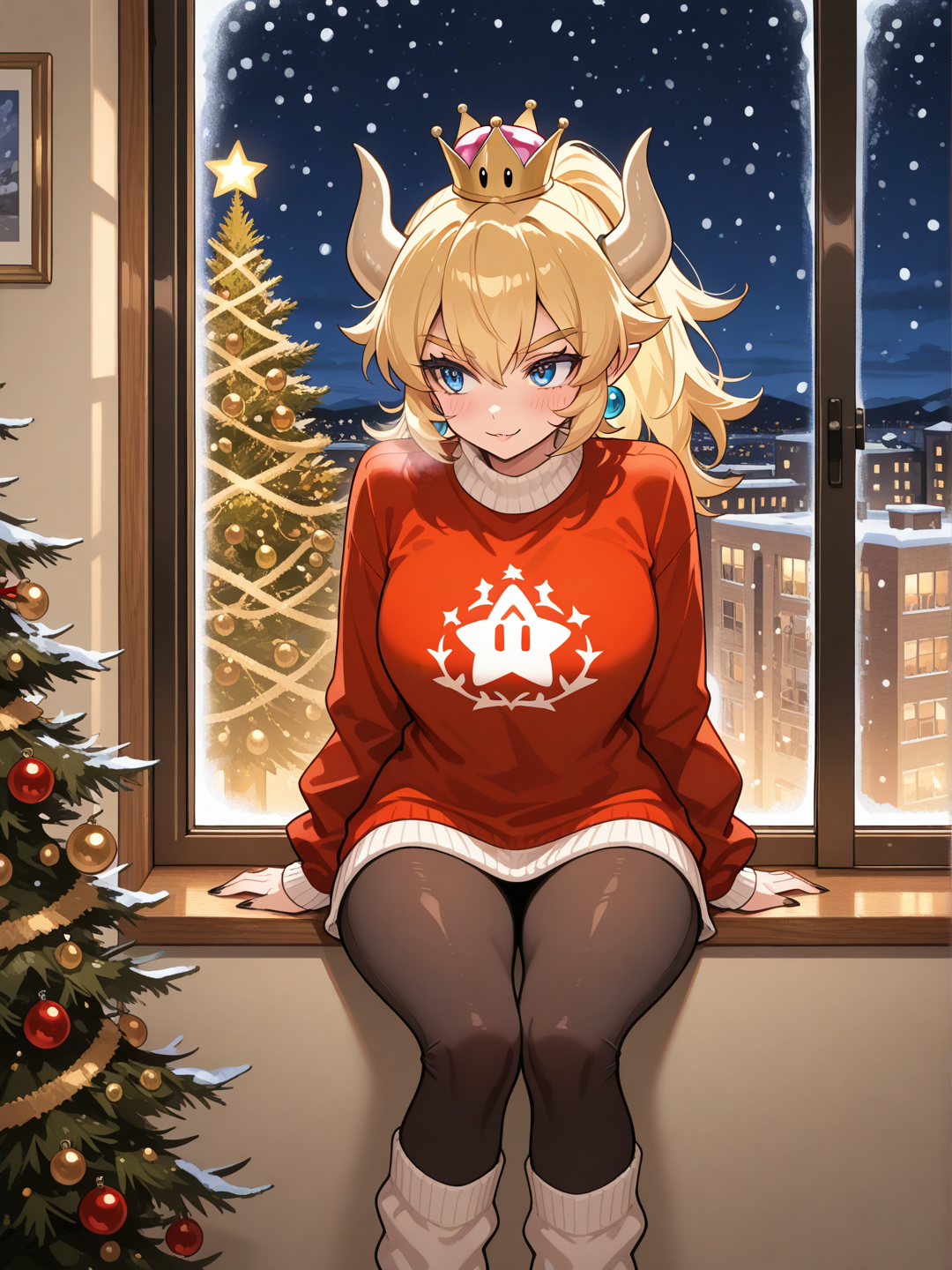 Bowsette: Navidad por la ventana 