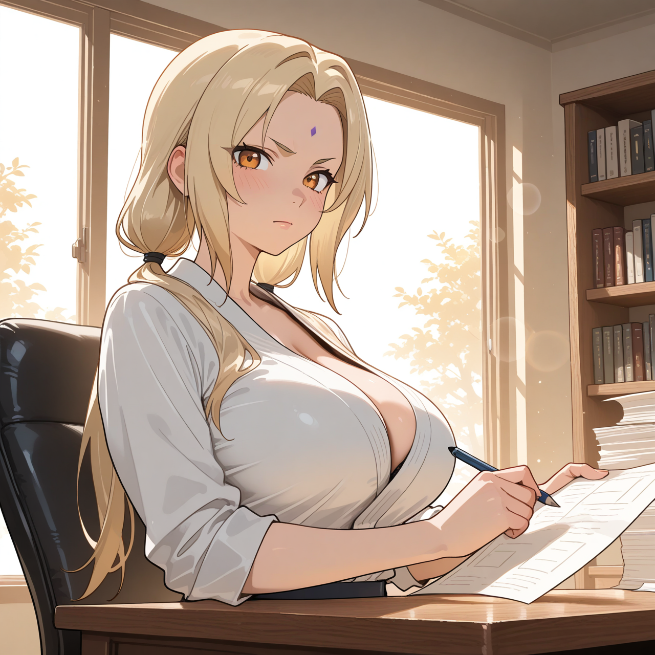 Tsunade: Silencio entre el trabajo 