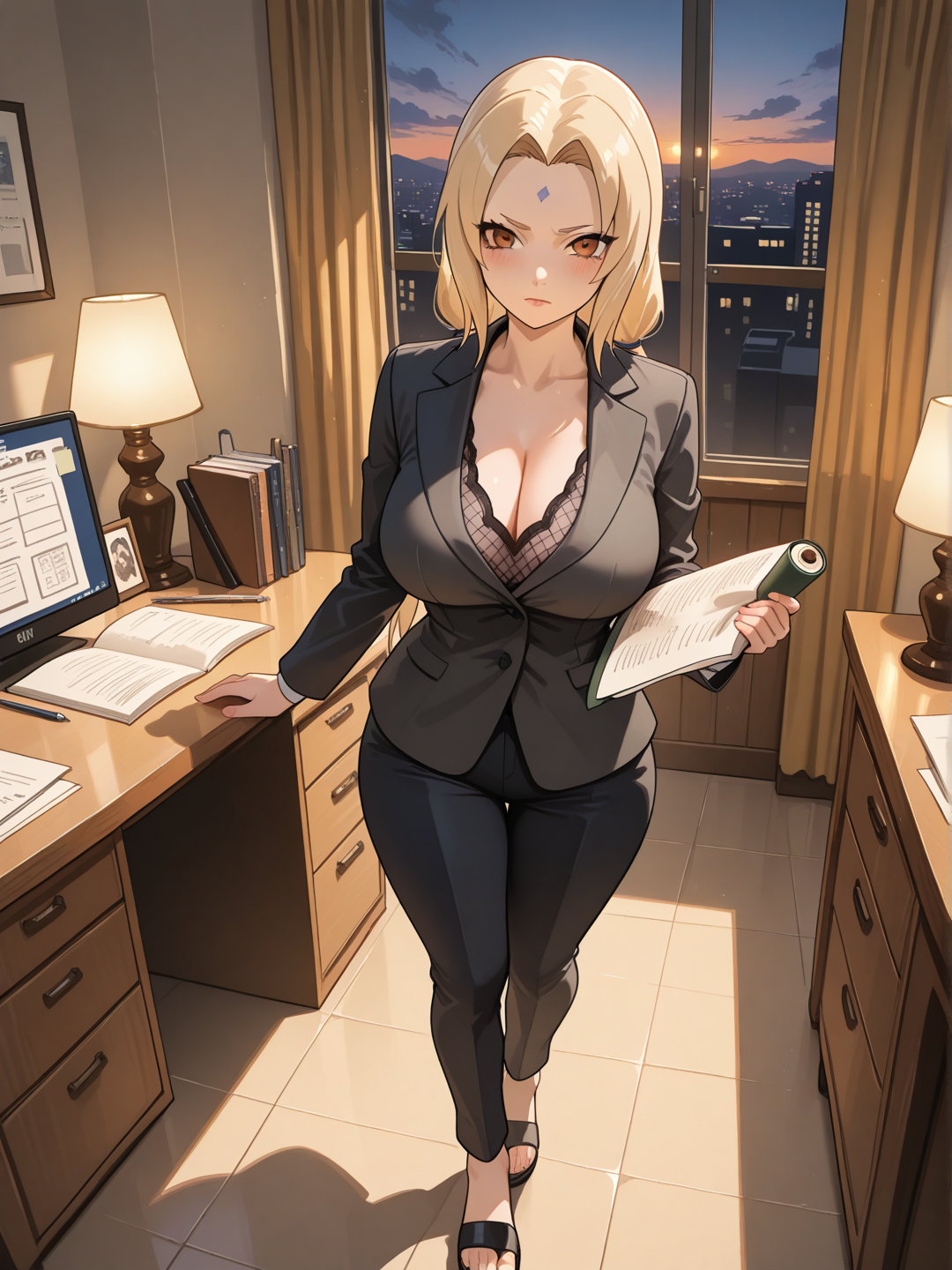 Tsunade: Autoridad en el trabajo 