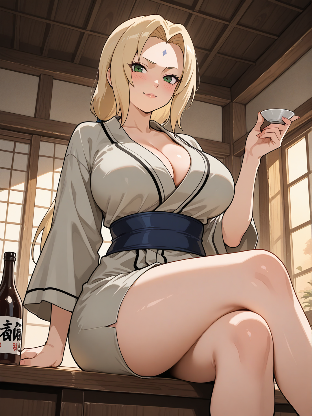 Tsunade: Tarde y Sake