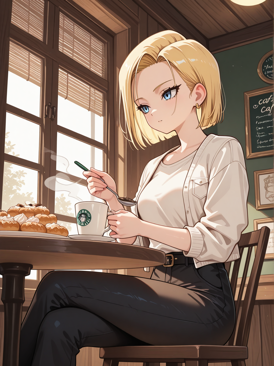 Androide 18: Café sin prisas